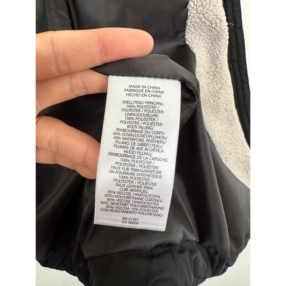 Ralph Lauren Black Label Down Puffer Jacket Full Zip Black Fleece Size Medium - Picture 8 of 13